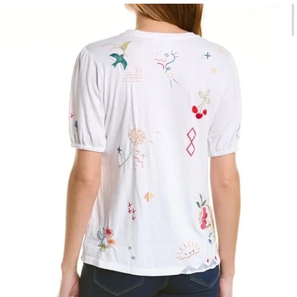 Johnny Was Cleo Short Puff Sleeve Tee - Picture 4 of 12